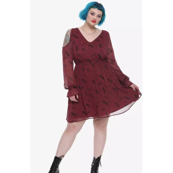 Harry Potter Sheer Cold Shoulder Dress Plus Size 2X - Picture 6 of 8